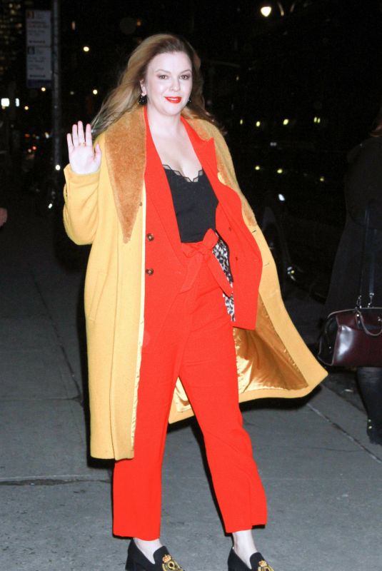 AMBER TAMBLYN Arrives at Late Show with Stephen Colbert in New York 03/05/2019