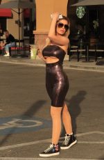 ANA BRAGA in Tights at Starbucks in Los Angeles 03/04/2019