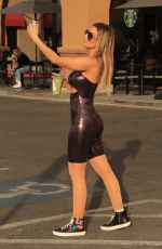 ANA BRAGA in Tights at Starbucks in Los Angeles 03/04/2019