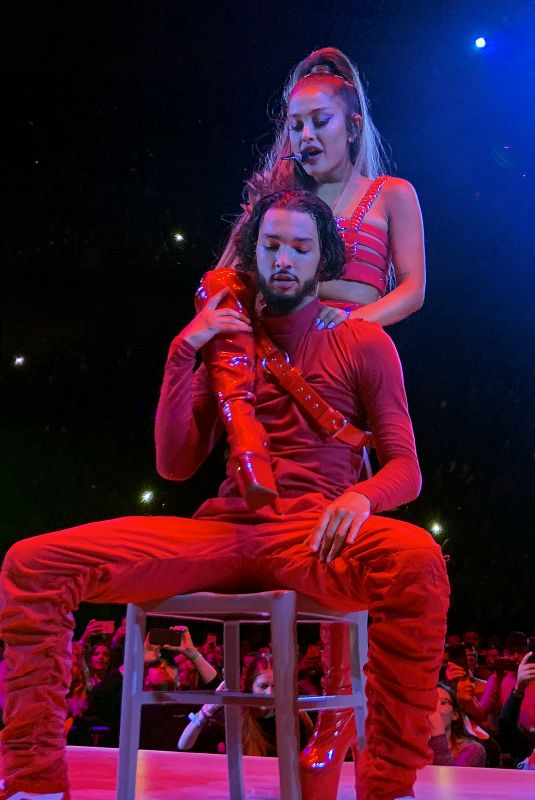 ARIANA GRANDE Performs at Sweetener World Tour in Albany 03/18/2019