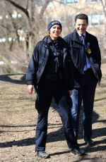 ARIELLE KEBBEL on the Set of Lincoln in New York 03/19/2019