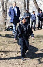ARIELLE KEBBEL on the Set of Lincoln in New York 03/19/2019