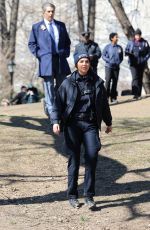 ARIELLE KEBBEL on the Set of Lincoln in New York 03/19/2019