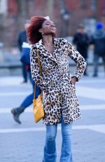ASHLEIGH MURRAY on the Set of Katy Keene in New York 03/22/2019