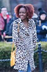 ASHLEIGH MURRAY on the Set of Katy Keene in New York 03/22/2019