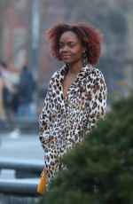 ASHLEIGH MURRAY on the Set of Katy Keene in New York 03/22/2019