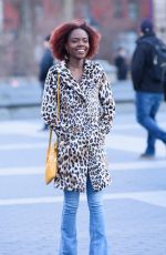 ASHLEIGH MURRAY on the Set of Katy Keene in New York 03/22/2019