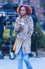 ASHLEIGH MURRAY on the Set of Katy Keene in New York 03/22/2019