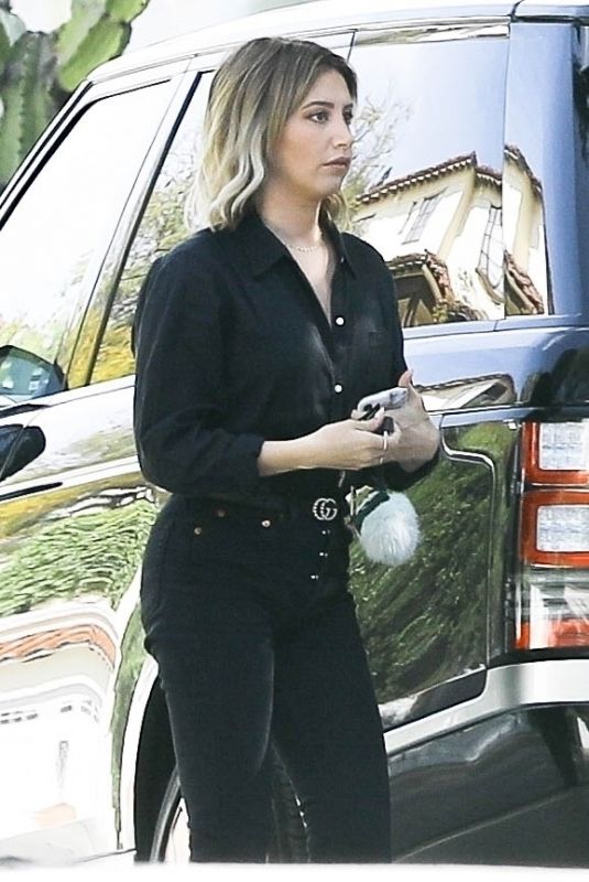 ASHLEY TISDALE Arrives at Her Home in Los Angeles 03/28/2019