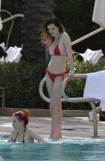 BELLA and DANI THORNE in Bikinis at a Pool in Miami 03/13/2019