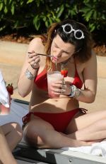 BELLA and DANI THORNE in Bikinis at a Pool in Miami 03/13/2019