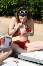 BELLA and DANI THORNE in Bikinis at a Pool in Miami 03/13/2019