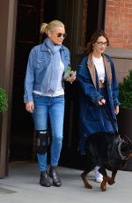 BELLA and YOLANDA HADID Out in New York 03/30/2019