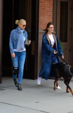 BELLA and YOLANDA HADID Out in New York 03/30/2019