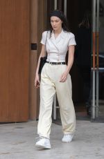 BELLA HADID Arrives at Louis Vuittion Office in Paris 03/04/2019