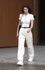 BELLA HADID Arrives at Louis Vuittion Office in Paris 03/04/2019