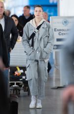 BELLA HADID at JFK Airport in New York 03/06/2019