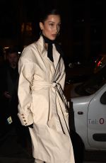 BELLA HADID Heading to Louis Vuitton Party in Paris 03/01/2019