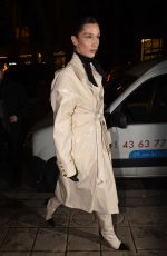 BELLA HADID Heading to Louis Vuitton Party in Paris 03/01/2019
