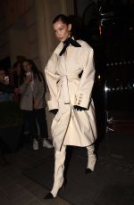 BELLA HADID Heading to Louis Vuitton Party in Paris 03/01/2019