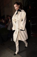 BELLA HADID Heading to Louis Vuitton Party in Paris 03/01/2019