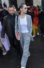BELLA HADID Leaves Ackermann Fashion Show in Paris 03/02/2019