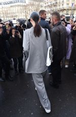 BELLA HADID Leaves Ackermann Fashion Show in Paris 03/02/2019