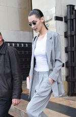 BELLA HADID Leaves Ackermann Fashion Show in Paris 03/02/2019