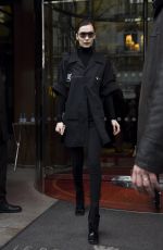 BELLA HADID Leaves Her Hotel in Paris 03/01/2019