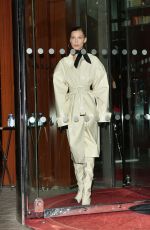 BELLA HADID Leaves Royal Monceau Hotel in Paris 03/01/2019