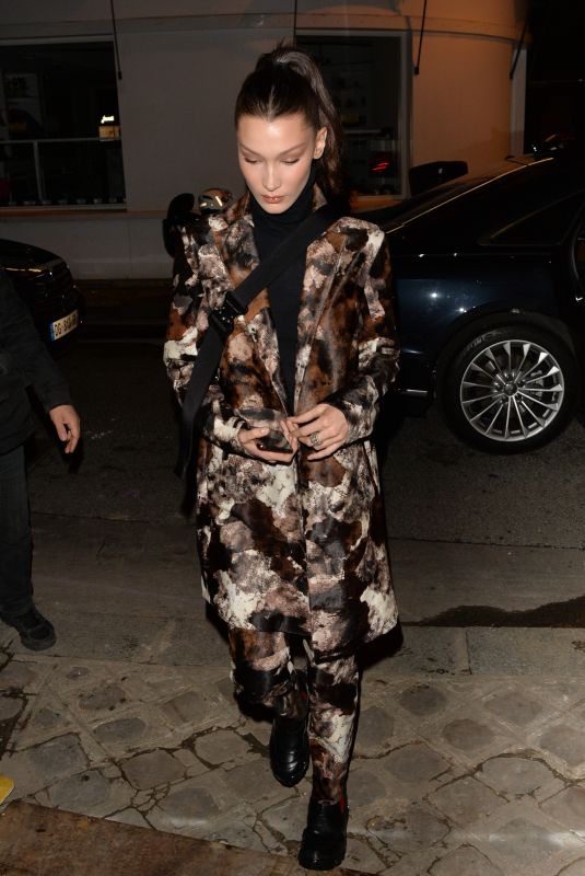 BELLA HADID Leaves Vogue Party in Paris 03/04/2019