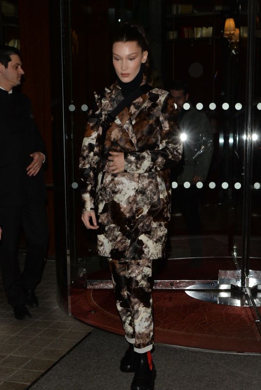 BELLA HADID Night Out in Paris 03/04/2019
