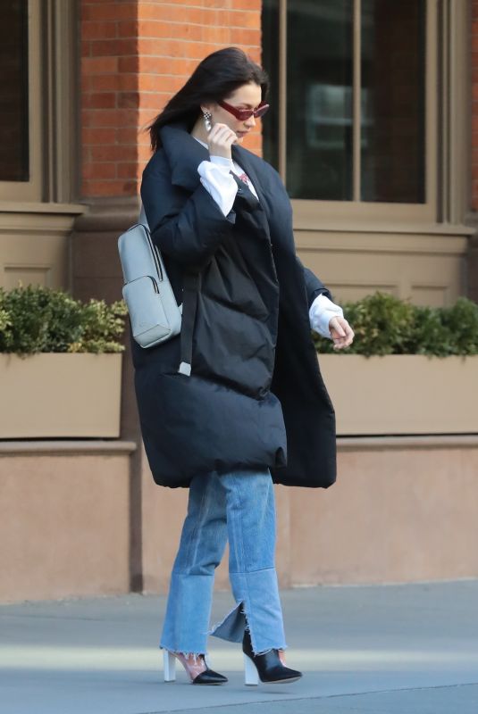 BELLA HADID Out and About in New York 03/19/2019