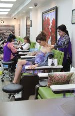 BLANCA BLANCO at a Nail Salon in Los Angeles 03/08/2019