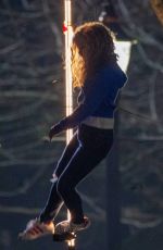 BREC BASSINGER on the Set of Stargirl in Atlanta 03/23/2019