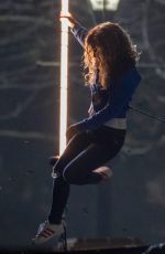 BREC BASSINGER on the Set of Stargirl in Atlanta 03/23/2019