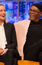 BRIE LARSON and Samuel L. Jackson at Jonathan Ross Show in London 03/02/2019