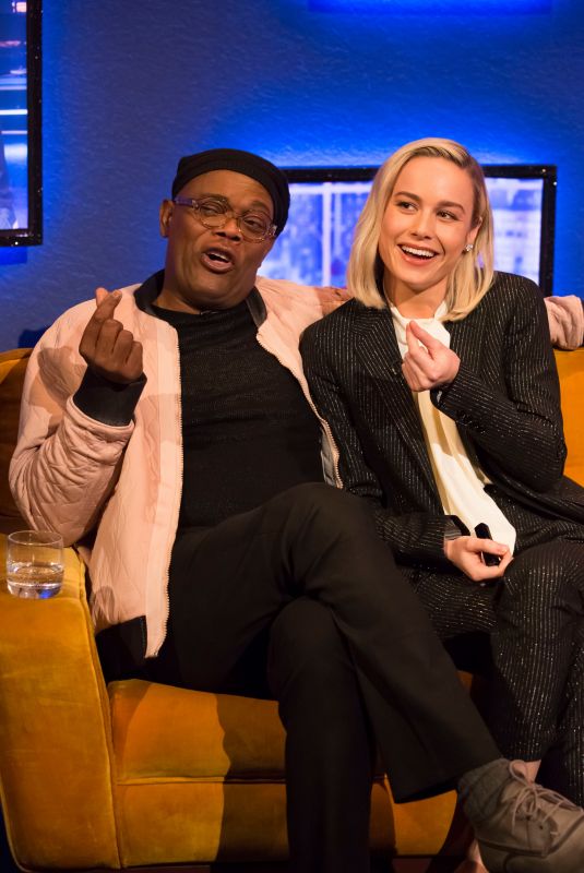 BRIE LARSON and Samuel L. Jackson at Jonathan Ross Show in London 03/02/2019