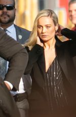 BRIE LARSON Arrives at Jimmy Kimmel Live in Hollywood 03/04/2019