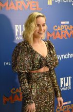 BRIE LARSON at Captain Marvel Screening in New York 03/06/2019