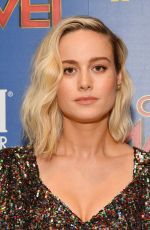 BRIE LARSON at Captain Marvel Screening in New York 03/06/2019