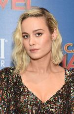 BRIE LARSON at Captain Marvel Screening in New York 03/06/2019