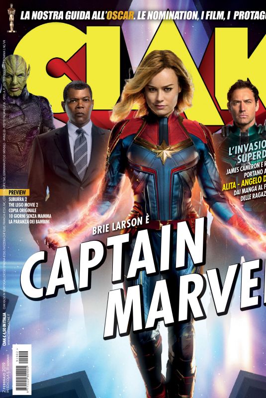 BRIE LARSON in Ciak Magazine, Italy February 2019