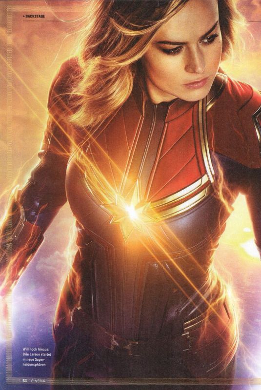 BRIE LARSON in Cinemania Magazine, Germany March 2019