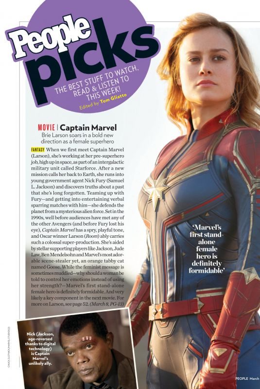 BRIE LARSON in People Magazine, March 2019