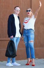 BUSY PHILIPPS Out Filming in Los Angeles 03/20/2019