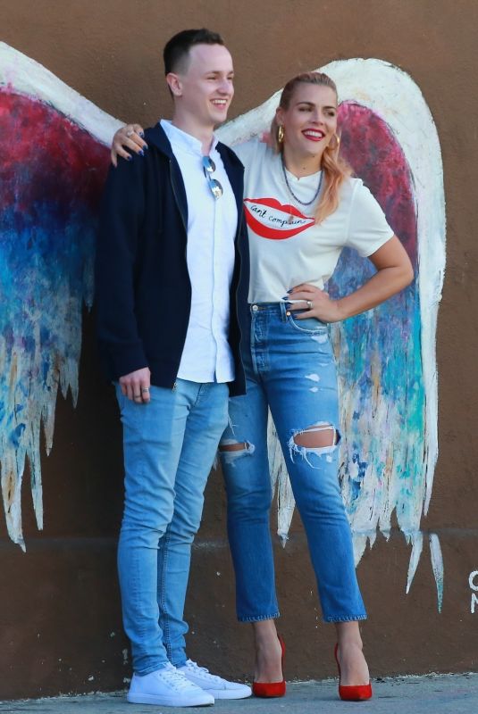 BUSY PHILIPPS Out Filming in Los Angeles 03/20/2019