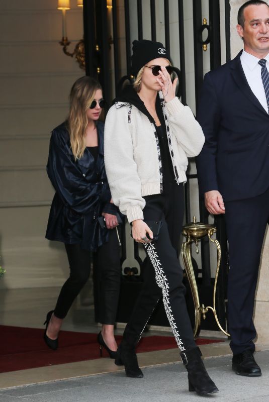 CARA DELEVINGNE Leaves Ritz Hotel in Paris 03/05/2019