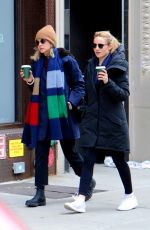 CAREY MULLIGAN and DIANNA AGRON Out for Coffee in New York 03/07/2019