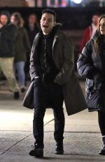 CARLY CHAIKIN and Rami Malek on the Set of Mr Robot in New York 03/14/2019